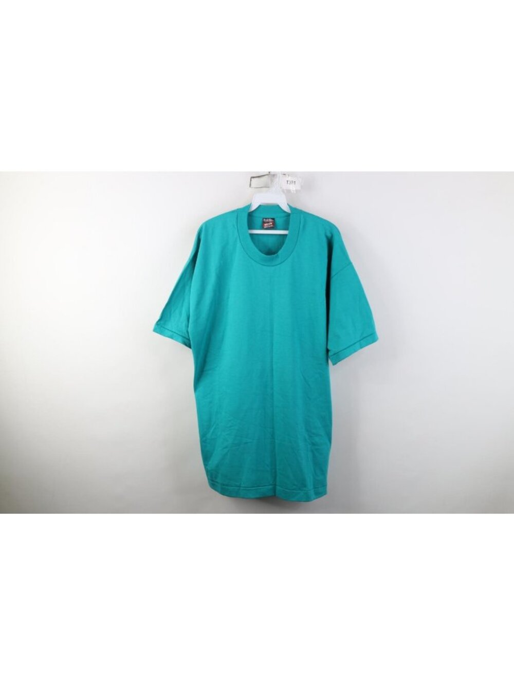 Deadstock Vintage 90s Streetwear Mens Size XL Blank Short Sleeve T-Shirt Teal